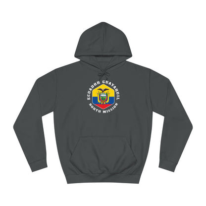 Ecuador Guayaquil North Mission Flag Logo (White Border) College Hoodie - Latter-Day Saint LDS Missionary Gift - Book of Mormon