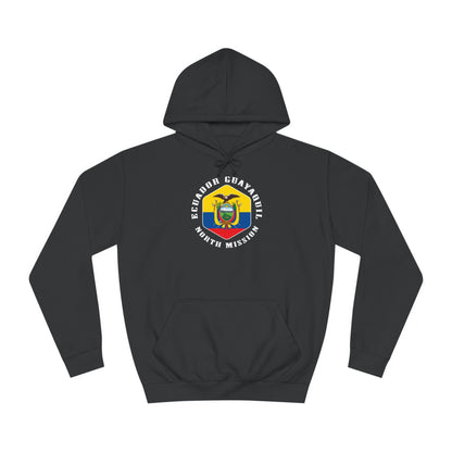 Ecuador Guayaquil North Mission Flag Logo (White Border) College Hoodie - Latter-Day Saint LDS Missionary Gift - Book of Mormon