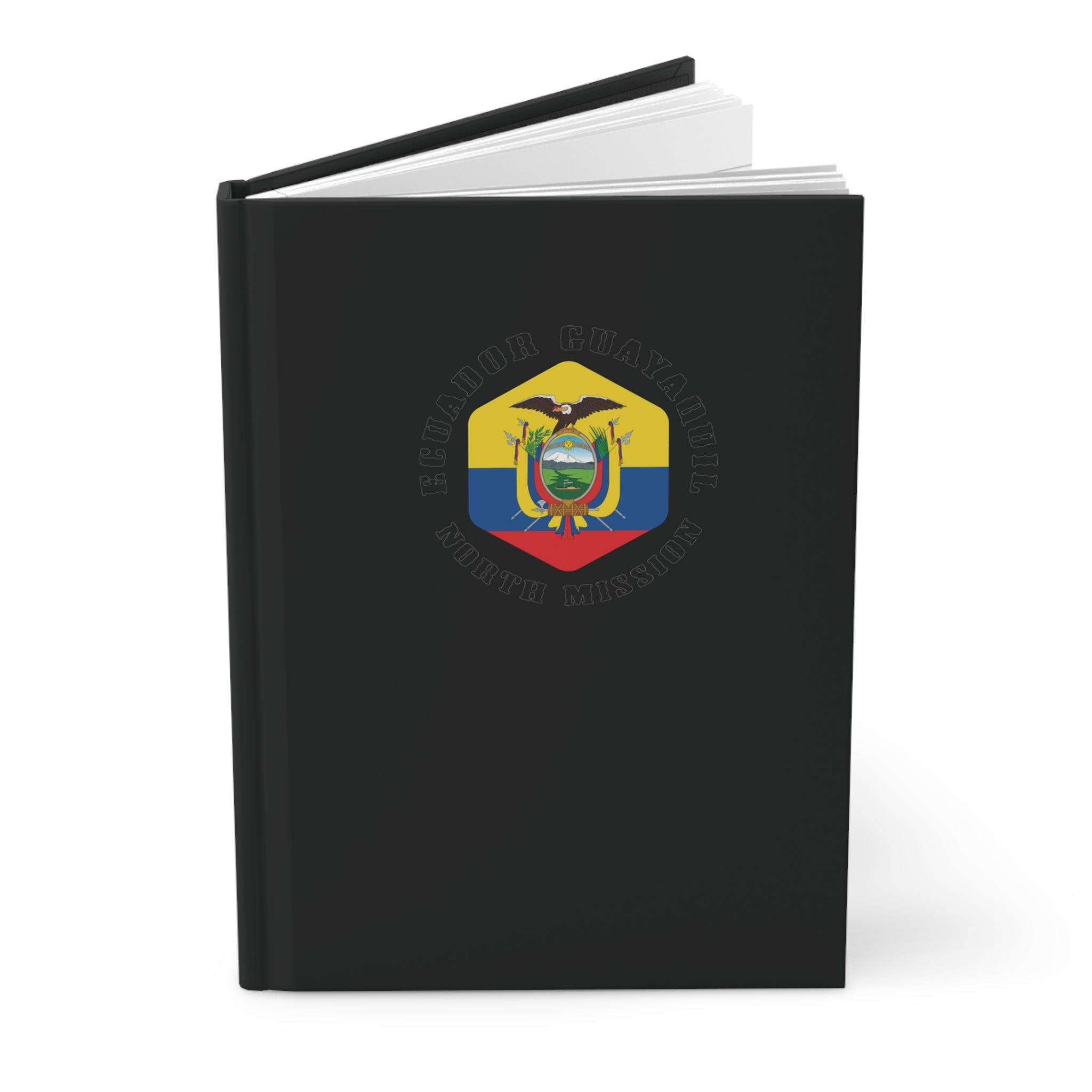 Ecuador Guayaquil North Mission Logo Design Black Hardcover Journal Matte - Latter-Day Saint LDS Missionary Gift - Book of Mormon