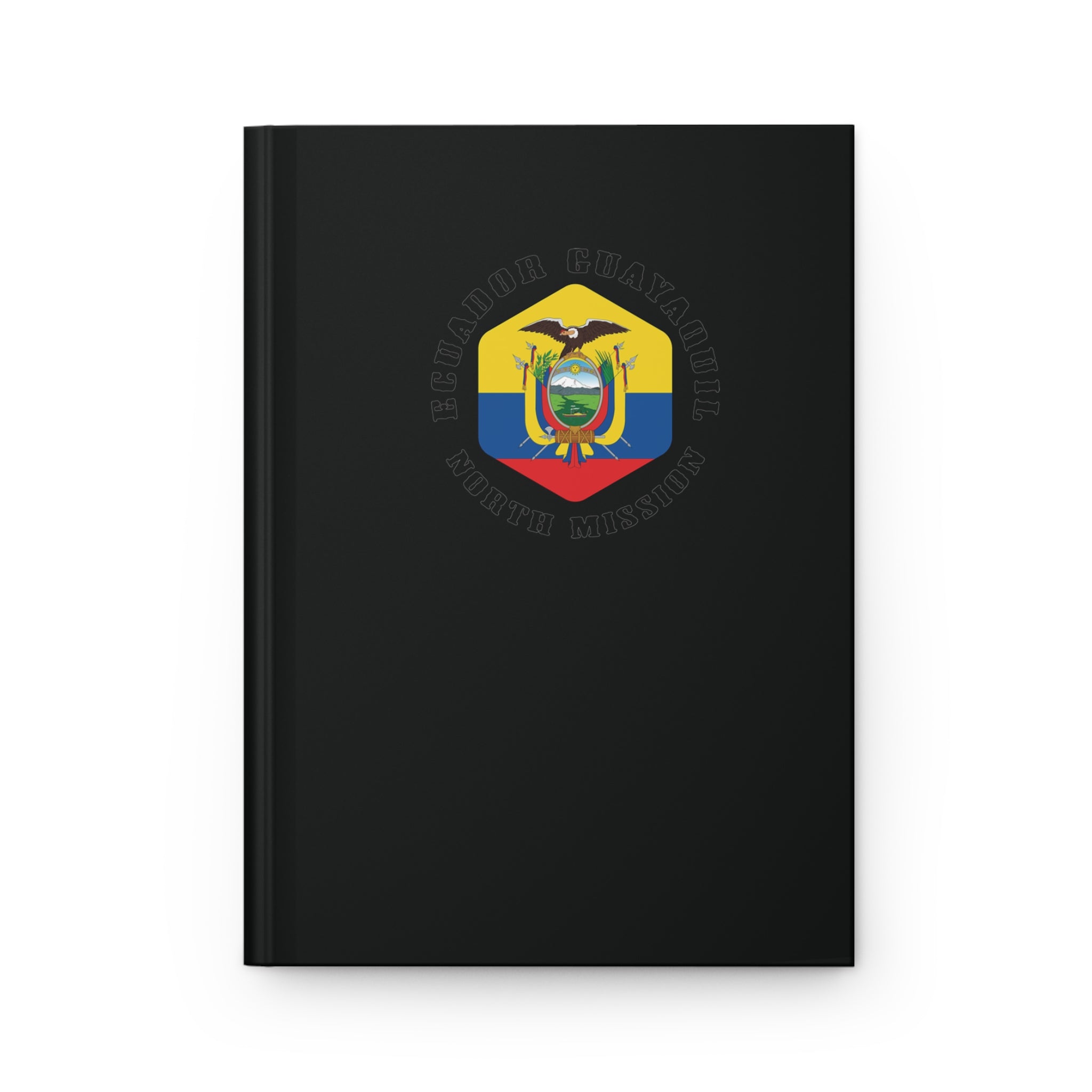 Ecuador Guayaquil North Mission Logo Design Black Hardcover Journal Matte - Latter-Day Saint LDS Missionary Gift - Book of Mormon