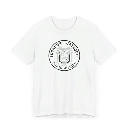 Ecuador Guayaquil South Mission Circular Monochrome Logo T-Shirt - Latter-Day Saint LDS Missionary Gift - Book of Mormon