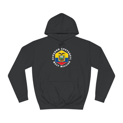 Ecuador Guayaquil West Mission Flag Logo (White Border) College Hoodie - Latter-Day Saint LDS Missionary Gift - Book of Mormon