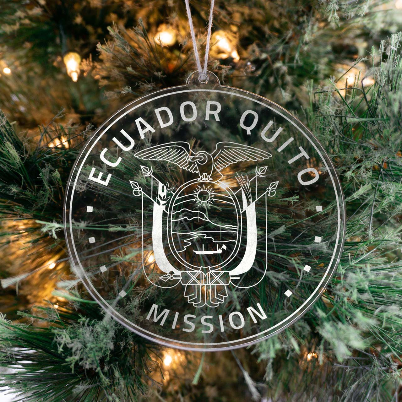 Ecuador Quito Mission Christmas Ornament - Latter-Day Saint LDS Missionary Gift - Book of Mormon