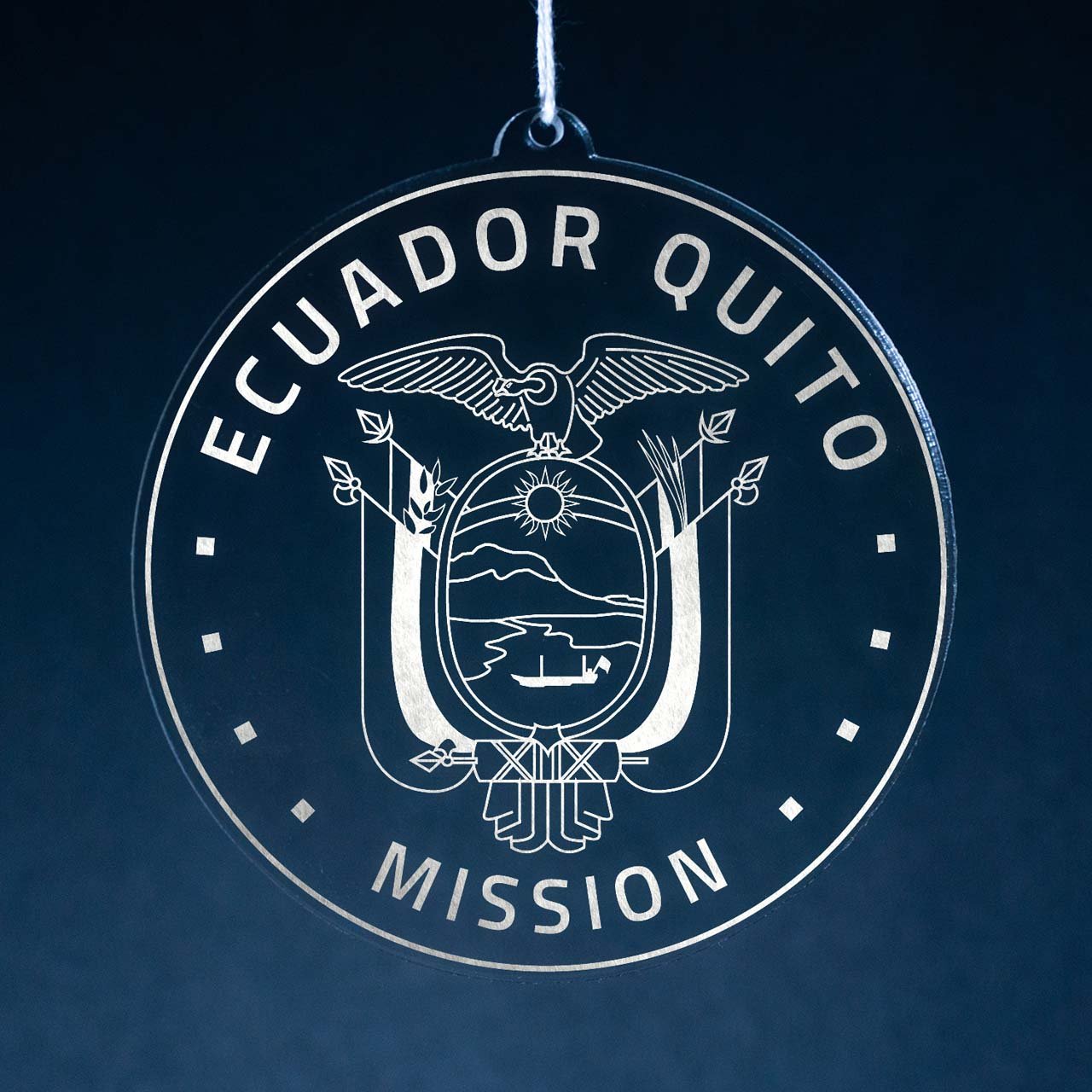 Ecuador Quito Mission Christmas Ornament - Latter-Day Saint LDS Missionary Gift - Book of Mormon