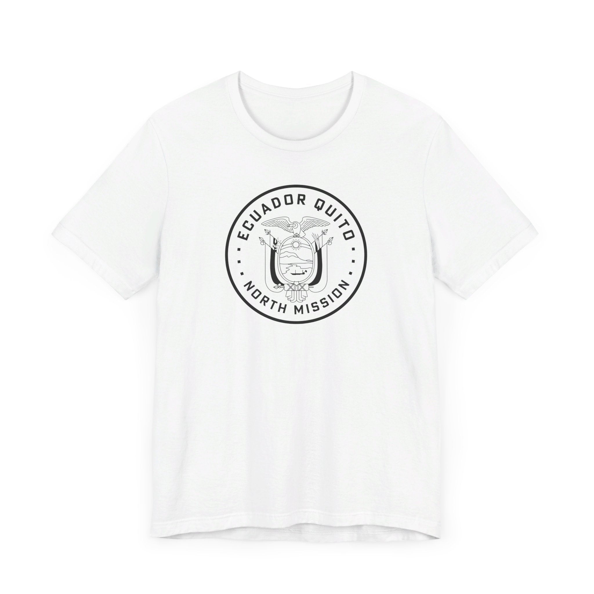 Ecuador Quito North Mission Circular Monochrome Logo T-Shirt - Latter-Day Saint LDS Missionary Gift - Book of Mormon