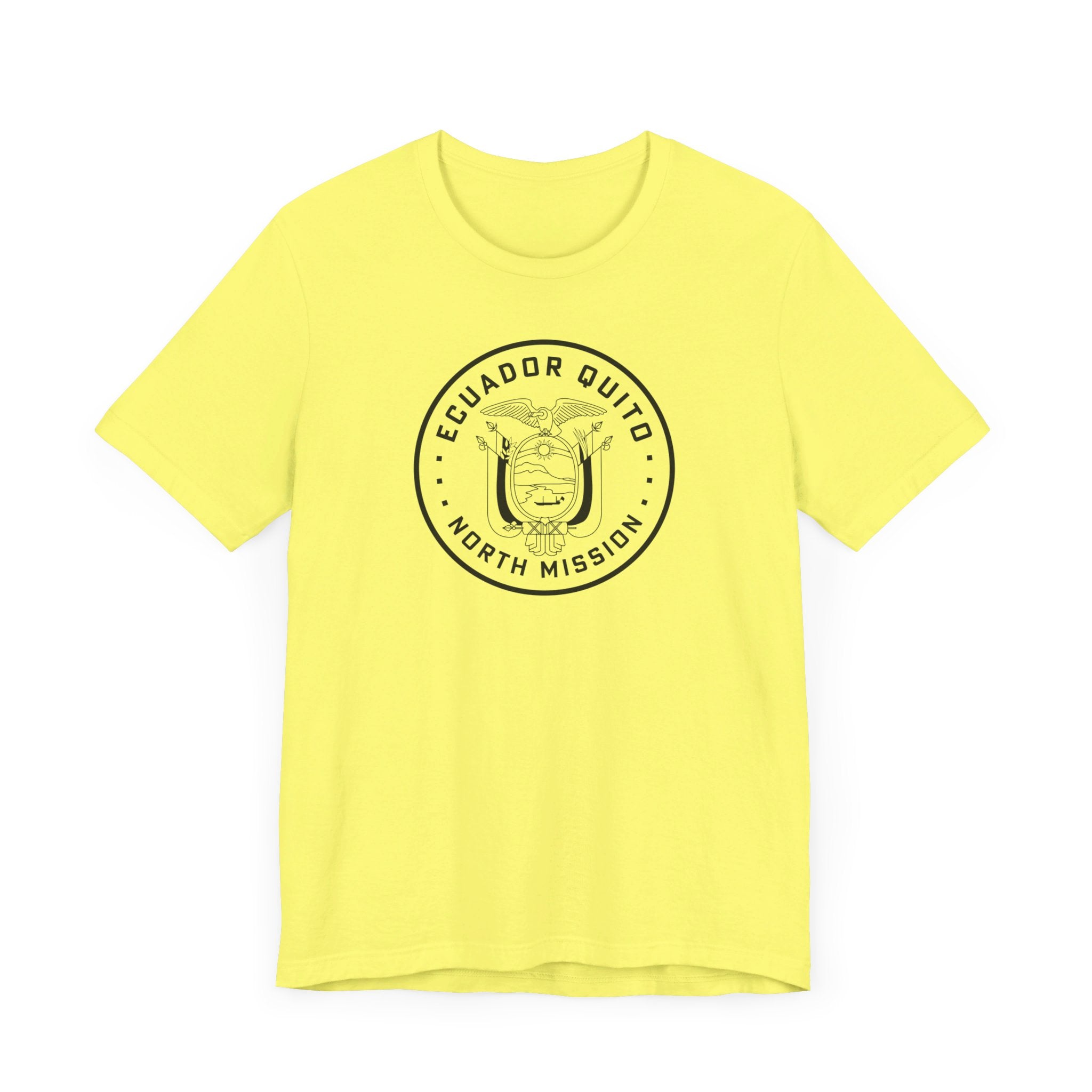 Ecuador Quito North Mission Circular Monochrome Logo T-Shirt - Latter-Day Saint LDS Missionary Gift - Book of Mormon