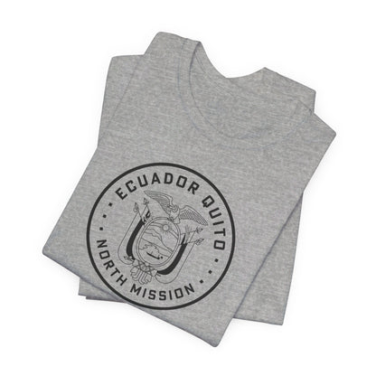 Ecuador Quito North Mission Circular Monochrome Logo T-Shirt - Latter-Day Saint LDS Missionary Gift - Book of Mormon