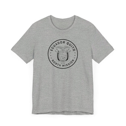 Ecuador Quito North Mission Circular Monochrome Logo T-Shirt - Latter-Day Saint LDS Missionary Gift - Book of Mormon