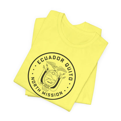 Ecuador Quito North Mission Circular Monochrome Logo T-Shirt - Latter-Day Saint LDS Missionary Gift - Book of Mormon