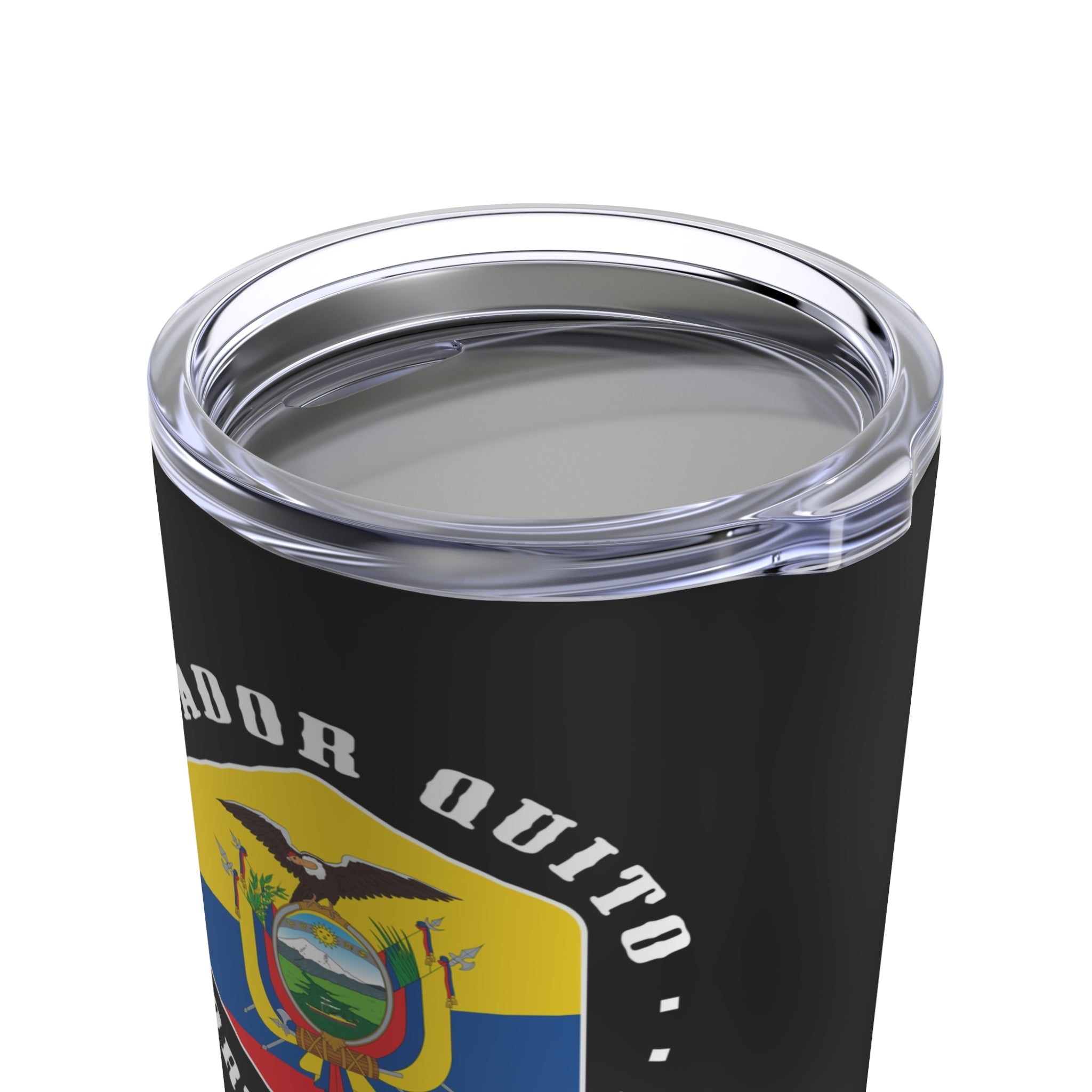 Ecuador Quito North Mission Flag Logo Tumbler 20oz Black - Latter-Day Saint LDS Missionary Gift - Book of Mormon