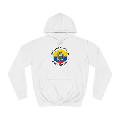 Ecuador Quito West Mission Flag Logo (Black Border) College Hoodie - Latter-Day Saint LDS Missionary Gift - Book of Mormon