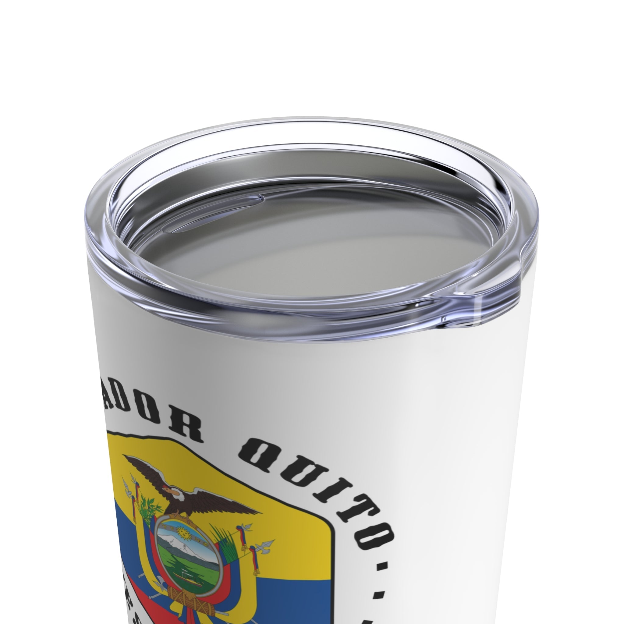 Ecuador Quito West Mission Flag Logo Tumbler 20oz White - Latter-Day Saint LDS Missionary Gift - Book of Mormon