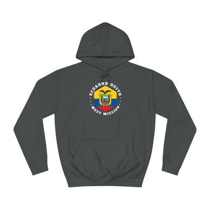 Ecuador Quito West Mission Flag Logo (White Border) College Hoodie - Latter-Day Saint LDS Missionary Gift - Book of Mormon