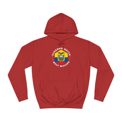 Ecuador Quito West Mission Flag Logo (White Border) College Hoodie - Latter-Day Saint LDS Missionary Gift - Book of Mormon