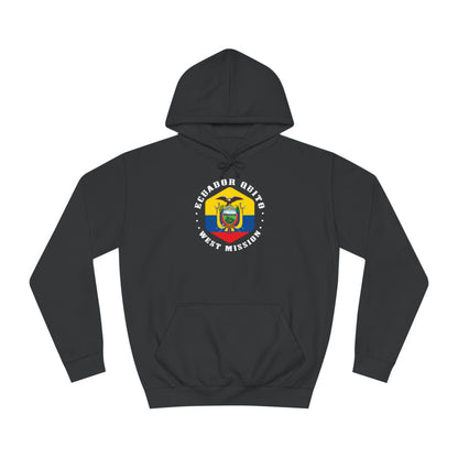 Ecuador Quito West Mission Flag Logo (White Border) College Hoodie - Latter-Day Saint LDS Missionary Gift - Book of Mormon