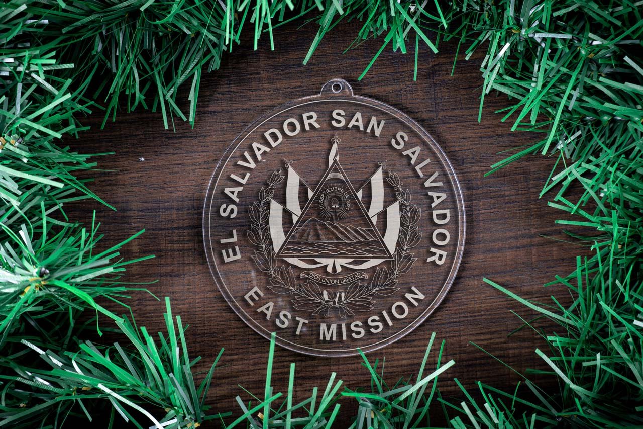 El Salvador San Salvador East Mission Christmas Ornament - Latter-Day Saint LDS Missionary Gift - Book of Mormon