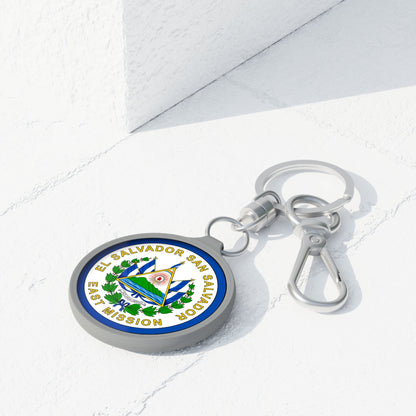 El Salvador San Salvador East Mission Circle Flag Key Tag - Latter-Day Saint LDS Missionary Gift - Book of Mormon