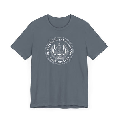 El Salvador San Salvador East Mission Circular Monochrome Logo T-Shirt - Latter-Day Saint LDS Missionary Gift - Book of Mormon