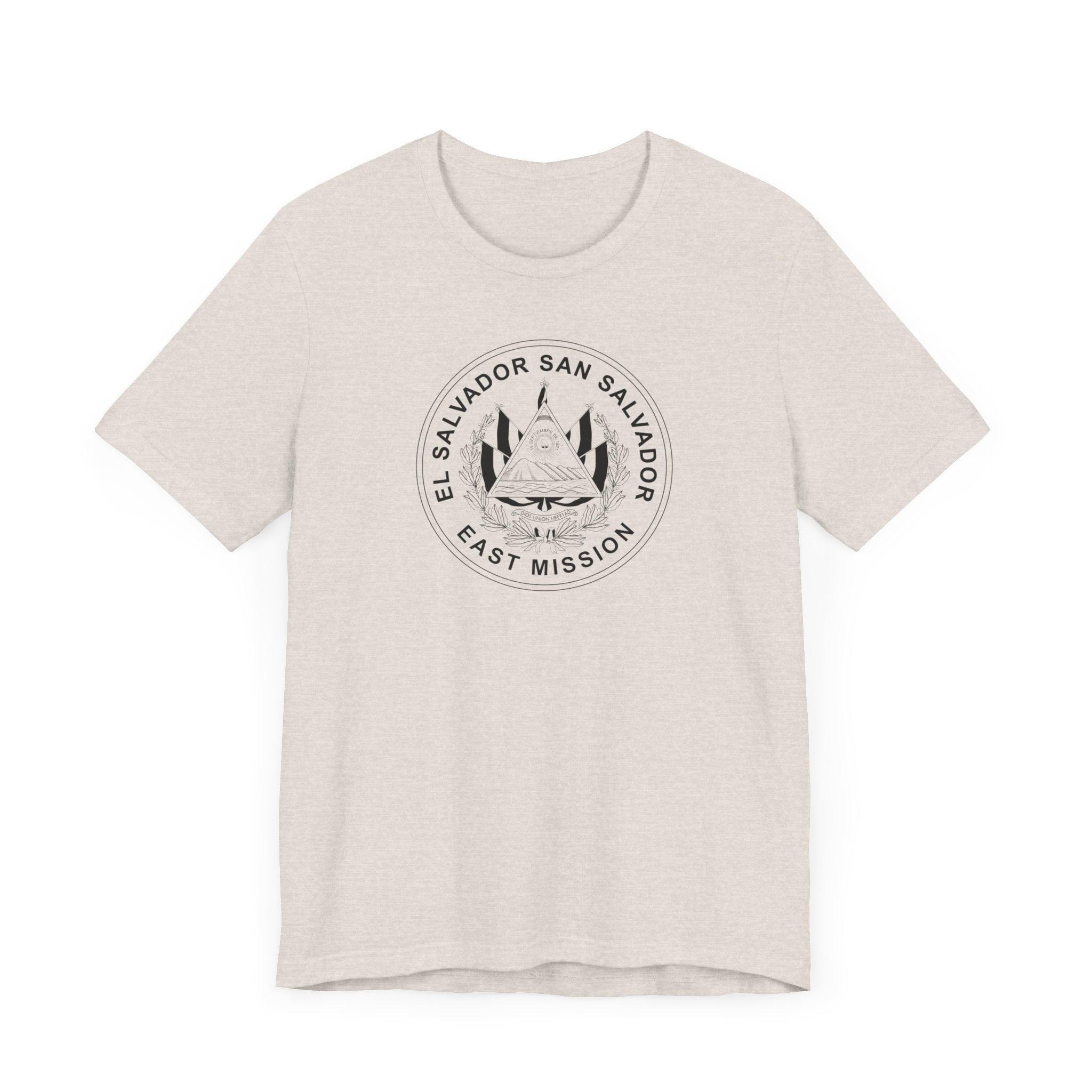 El Salvador San Salvador East Mission Circular Monochrome Logo T-Shirt - Latter-Day Saint LDS Missionary Gift - Book of Mormon