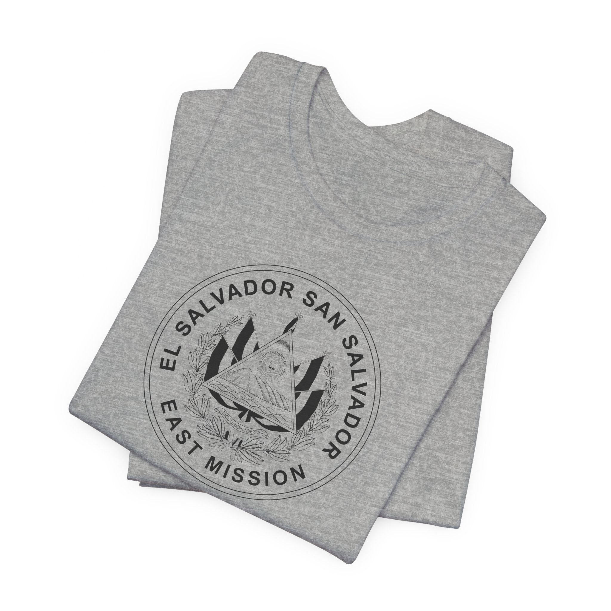 El Salvador San Salvador East Mission Circular Monochrome Logo T-Shirt - Latter-Day Saint LDS Missionary Gift - Book of Mormon