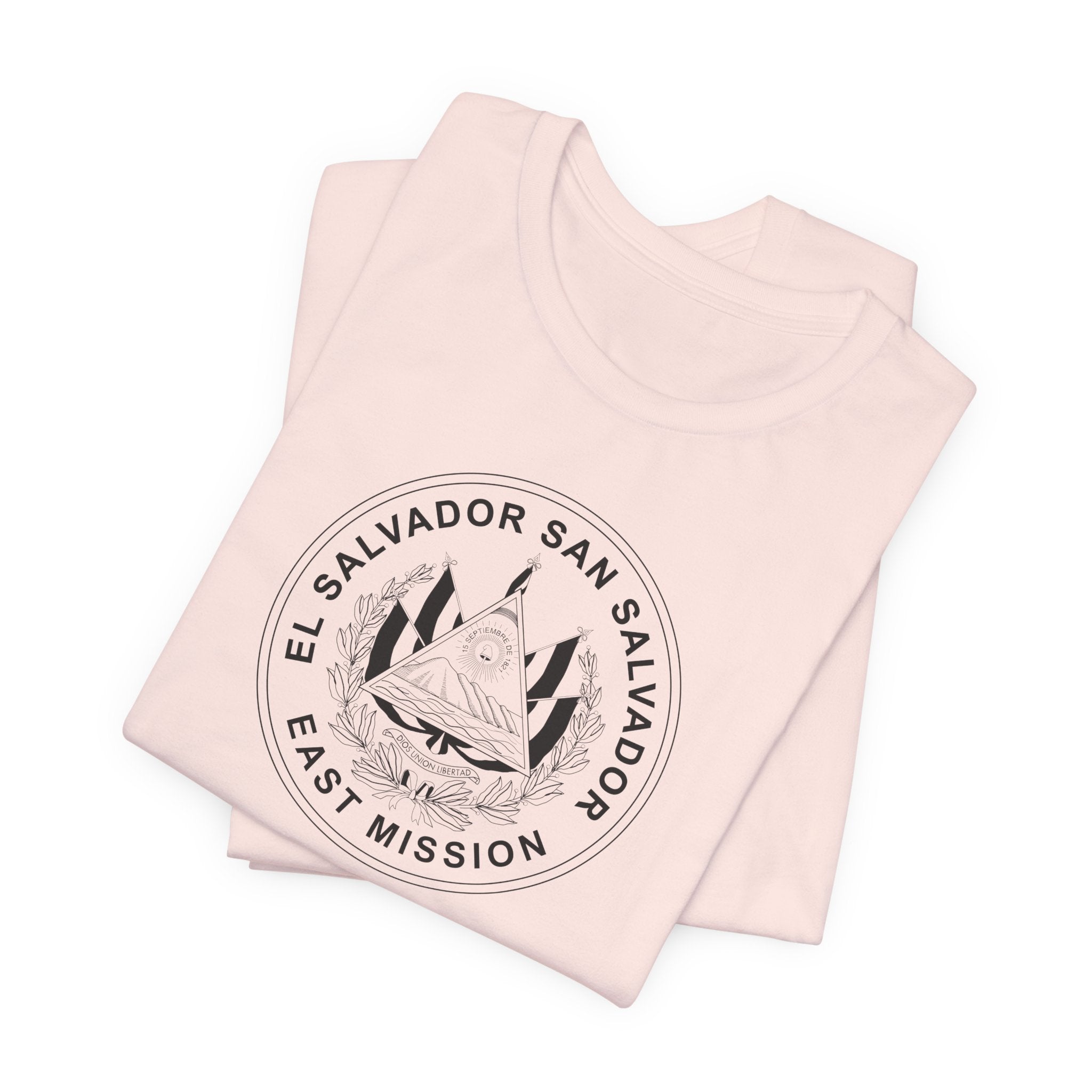 El Salvador San Salvador East Mission Circular Monochrome Logo T-Shirt - Latter-Day Saint LDS Missionary Gift - Book of Mormon