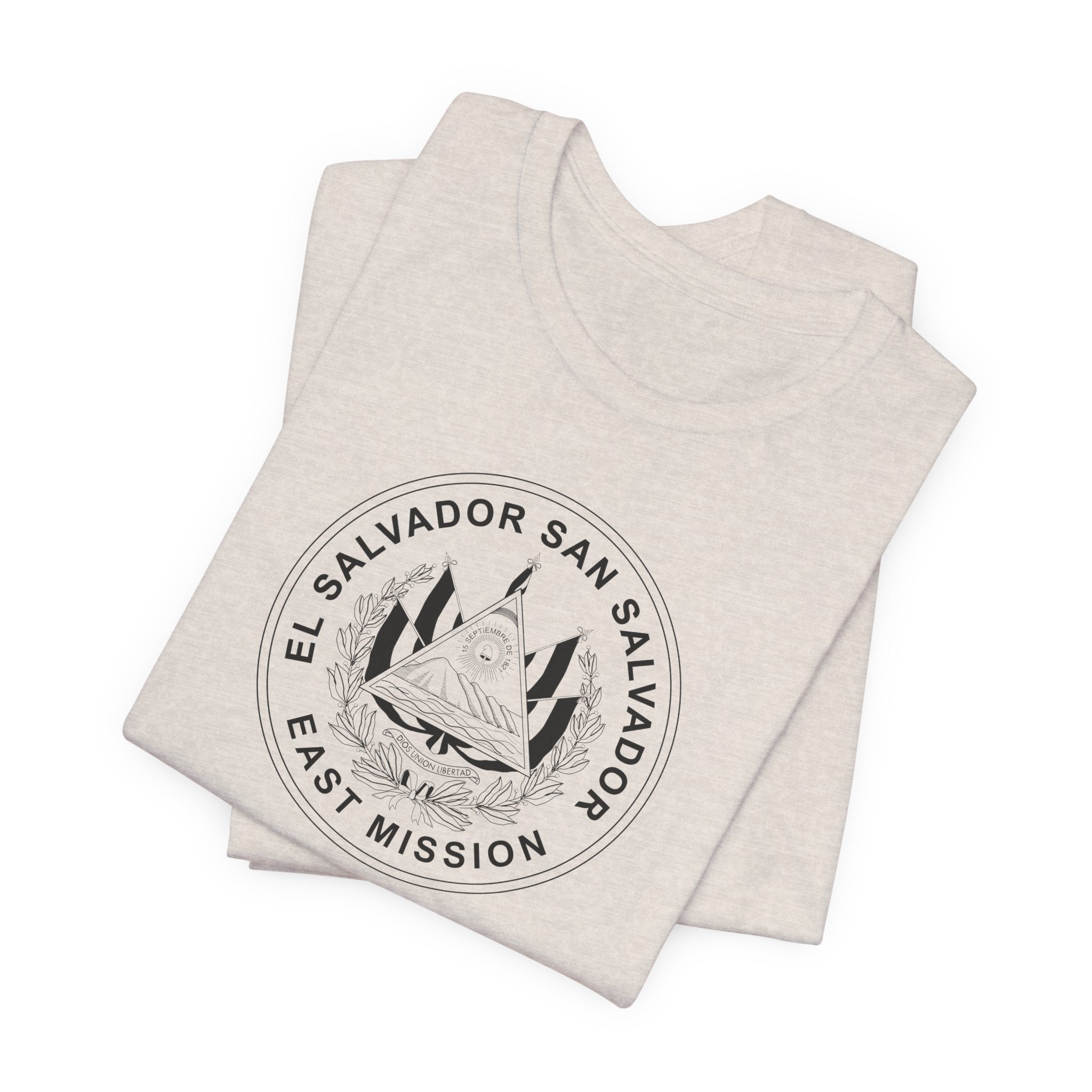 El Salvador San Salvador East Mission Circular Monochrome Logo T-Shirt - Latter-Day Saint LDS Missionary Gift - Book of Mormon