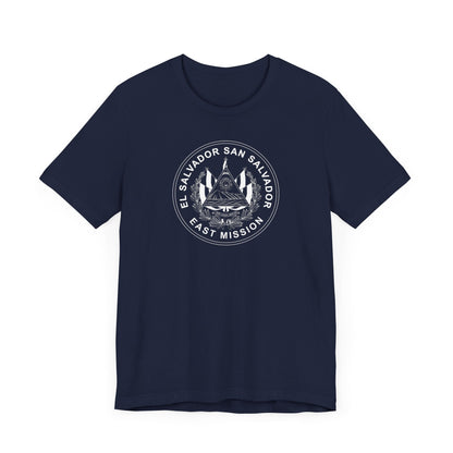 El Salvador San Salvador East Mission Circular Monochrome Logo T-Shirt - Latter-Day Saint LDS Missionary Gift - Book of Mormon