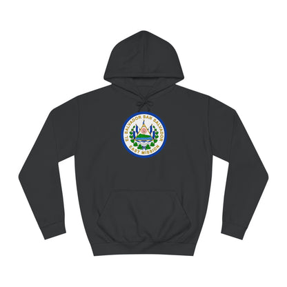 El Salvador San Salvador East Mission Flag Logo (White Border) College Hoodie