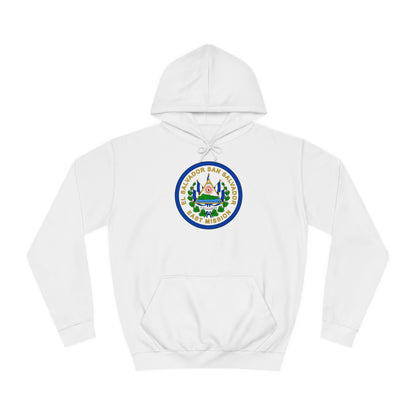 El Salvador San Salvador East Mission Flag Logo (White Border) College Hoodie