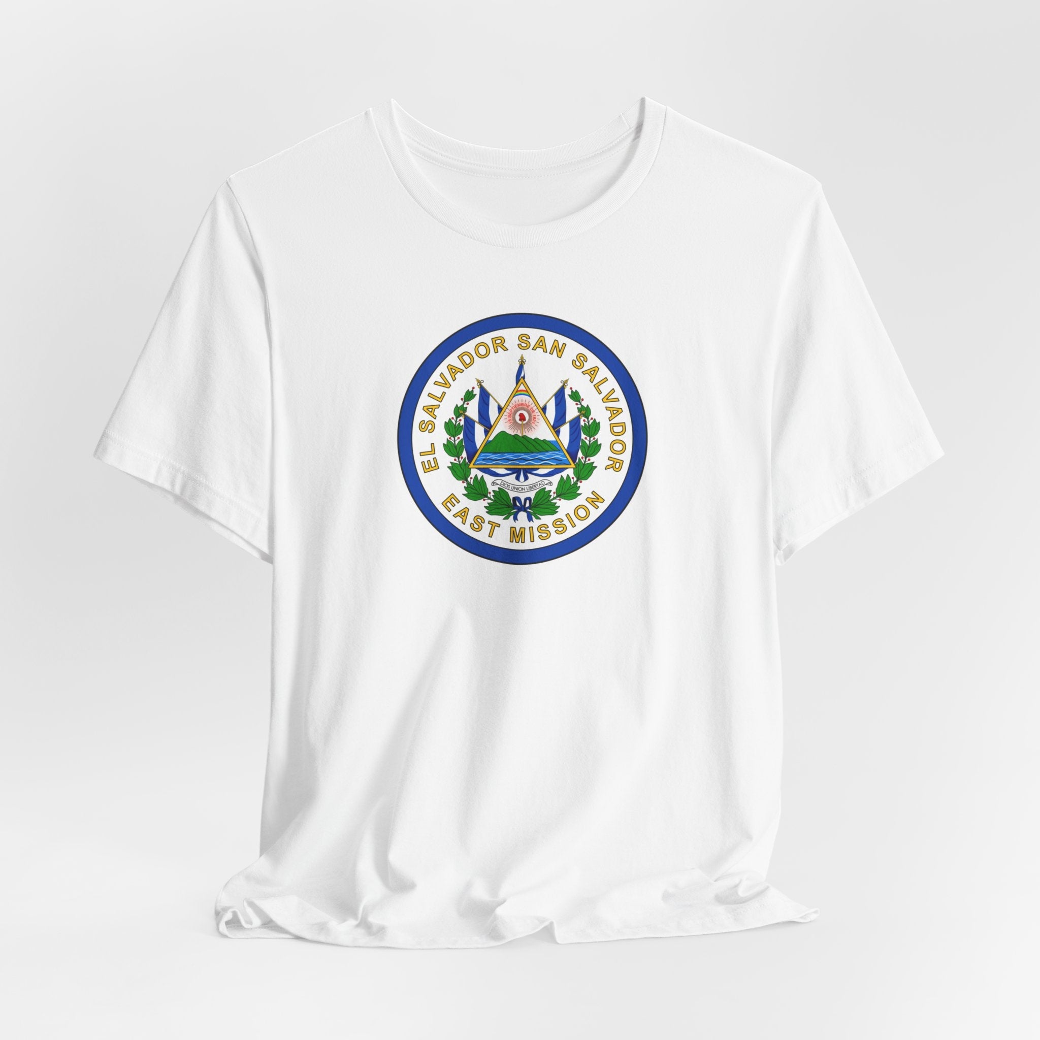 El Salvador San Salvador East Mission Flag Logo (White Border) T-shirt - Latter-Day Saint LDS Missionary Gift - Book of Mormon