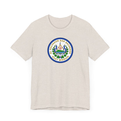 El Salvador San Salvador East Mission Flag Logo (White Border) T-shirt - Latter-Day Saint LDS Missionary Gift - Book of Mormon