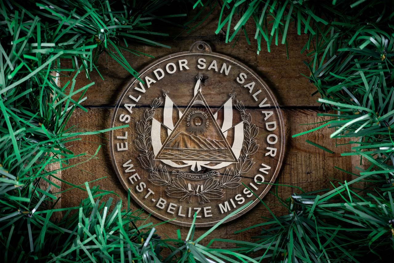 El Salvador San Salvador West - Belize Mission Christmas Ornament - Latter-Day Saint LDS Missionary Gift - Book of Mormon