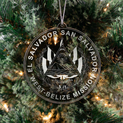 El Salvador San Salvador West - Belize Mission Christmas Ornament - Latter-Day Saint LDS Missionary Gift - Book of Mormon