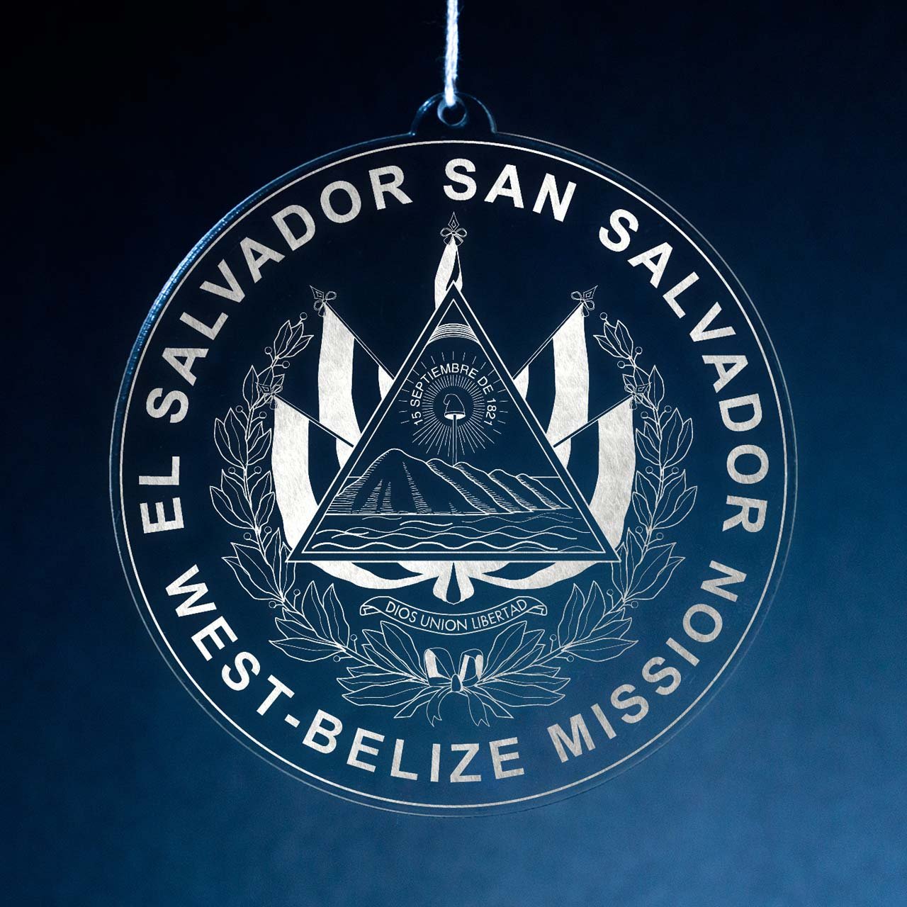 El Salvador San Salvador West - Belize Mission Christmas Ornament - Latter-Day Saint LDS Missionary Gift - Book of Mormon