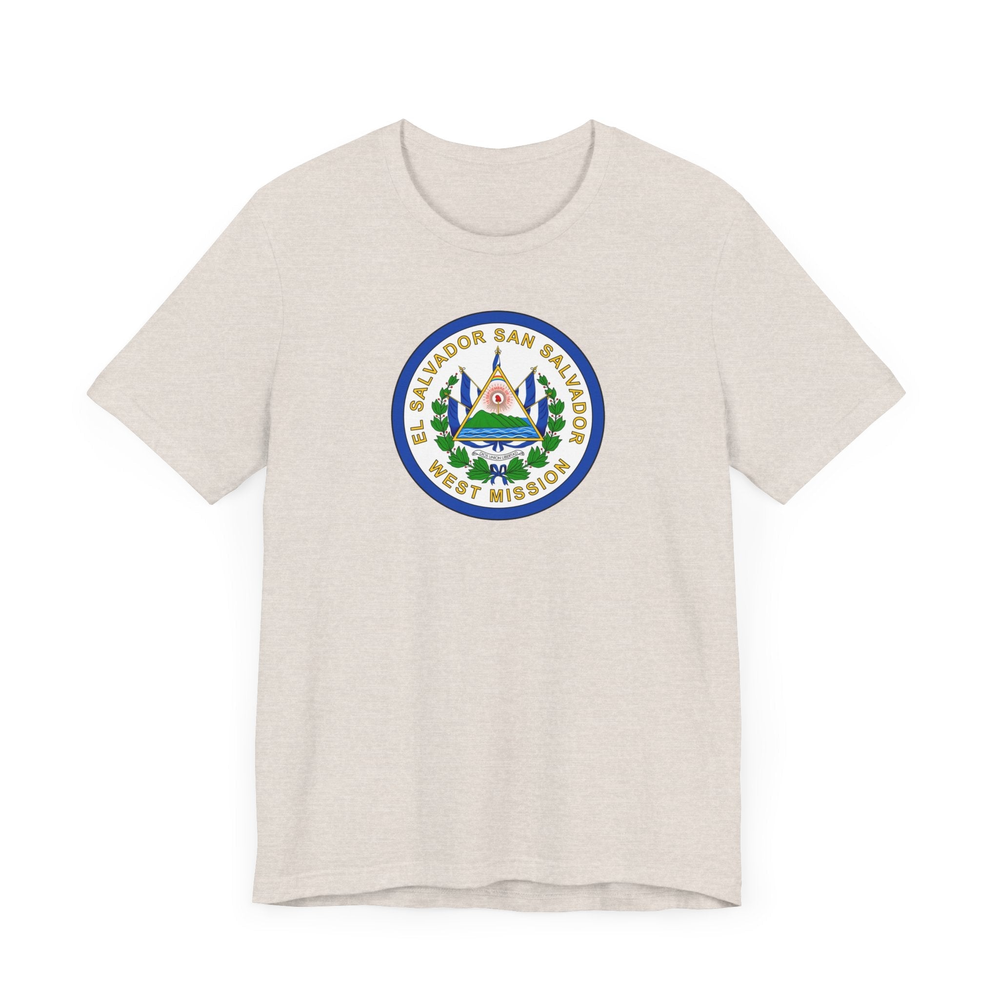 El Salvador San Salvador West Mission Flag Logo (White Border) T-shirt - Latter-Day Saint LDS Missionary Gift - Book of Mormon