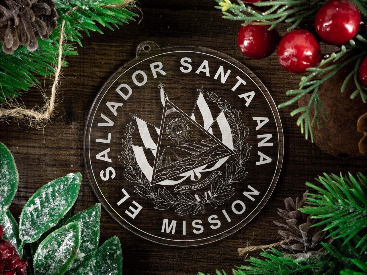 El Salvador Santa Ana Mission Christmas Ornament - Latter-Day Saint LDS Missionary Gift - Book of Mormon