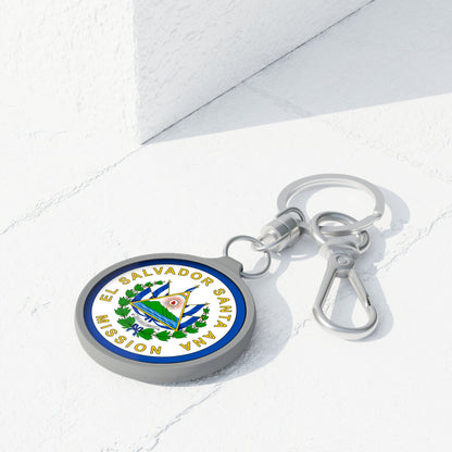 El Salvador Santa Ana Mission Circle Flag Key Tag - Latter-Day Saint LDS Missionary Gift - Book of Mormon