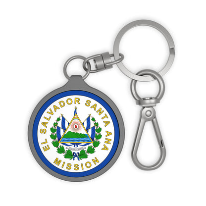 El Salvador Santa Ana Mission Circle Flag Key Tag - Latter-Day Saint LDS Missionary Gift - Book of Mormon
