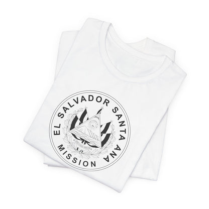 El Salvador Santa Ana Mission Circular Monochrome Logo T-Shirt - Latter-Day Saint LDS Missionary Gift - Book of Mormon