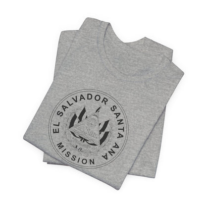 El Salvador Santa Ana Mission Circular Monochrome Logo T-Shirt - Latter-Day Saint LDS Missionary Gift - Book of Mormon