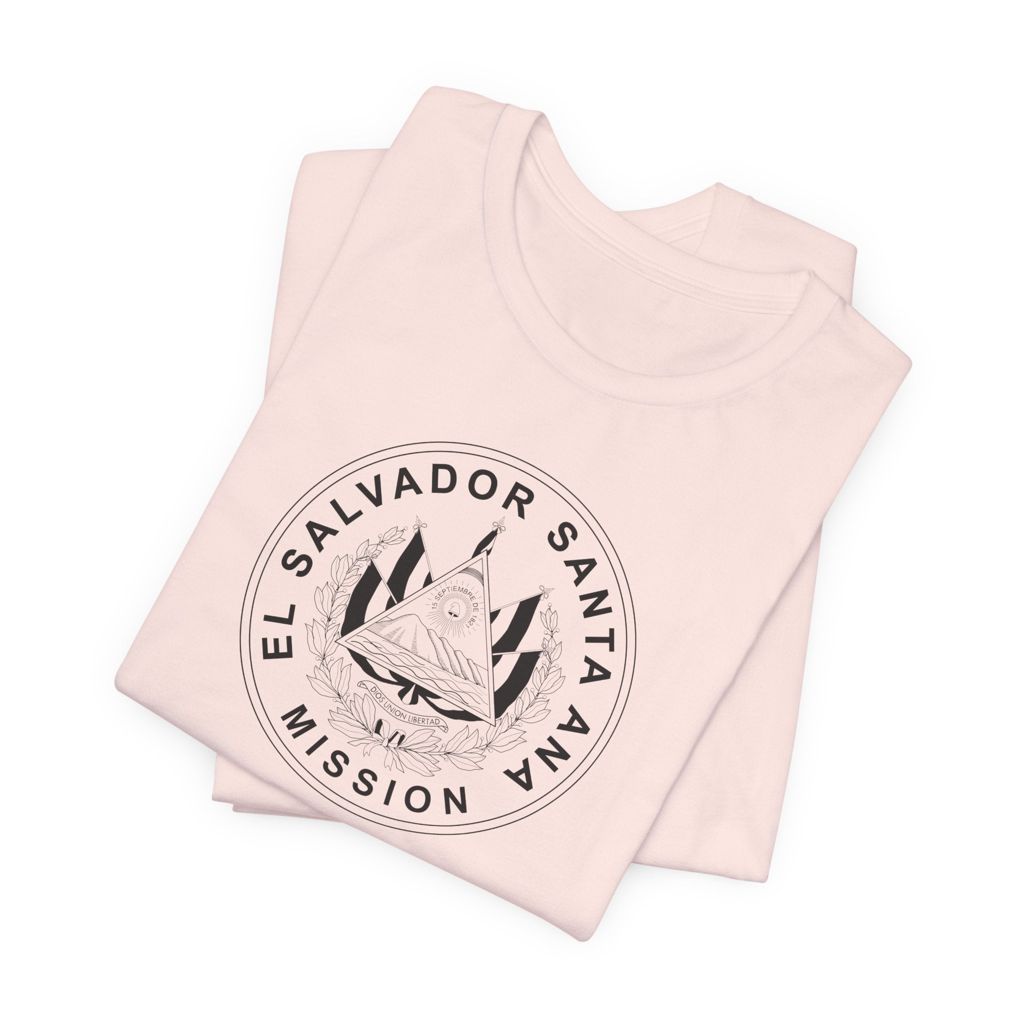 El Salvador Santa Ana Mission Circular Monochrome Logo T-Shirt - Latter-Day Saint LDS Missionary Gift - Book of Mormon