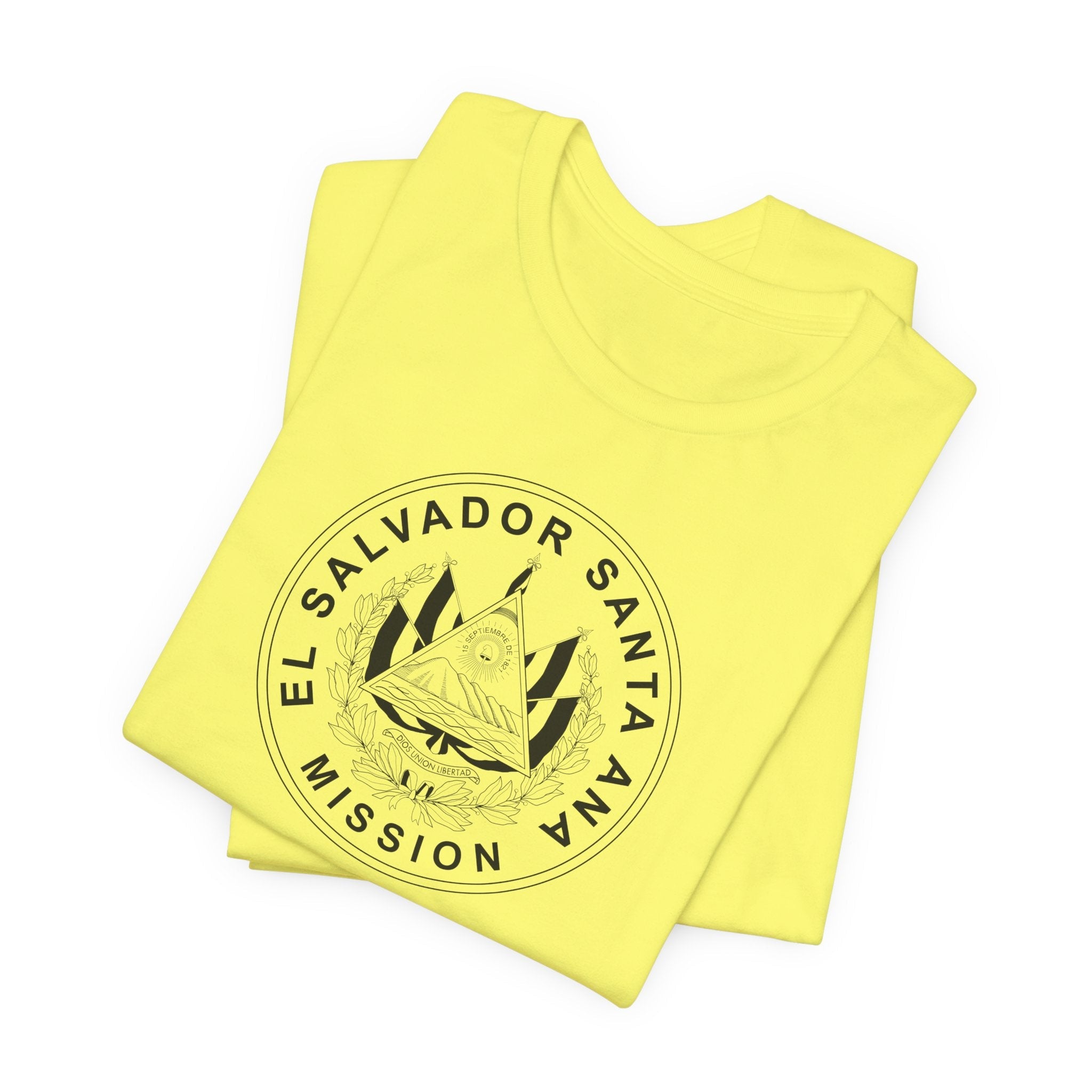 El Salvador Santa Ana Mission Circular Monochrome Logo T-Shirt - Latter-Day Saint LDS Missionary Gift - Book of Mormon