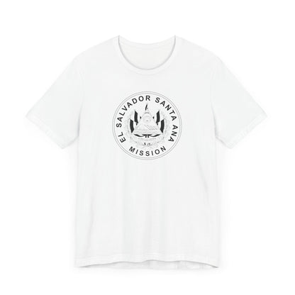 El Salvador Santa Ana Mission Circular Monochrome Logo T-Shirt - Latter-Day Saint LDS Missionary Gift - Book of Mormon