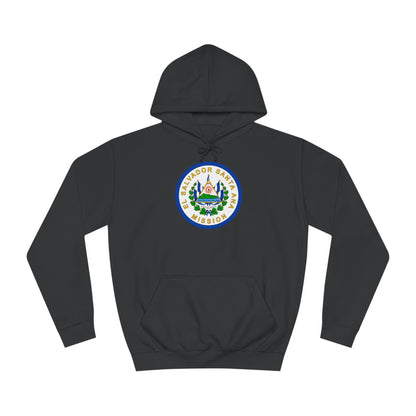 El Salvador Santa Ana Mission Flag Logo (White Border) College Hoodie