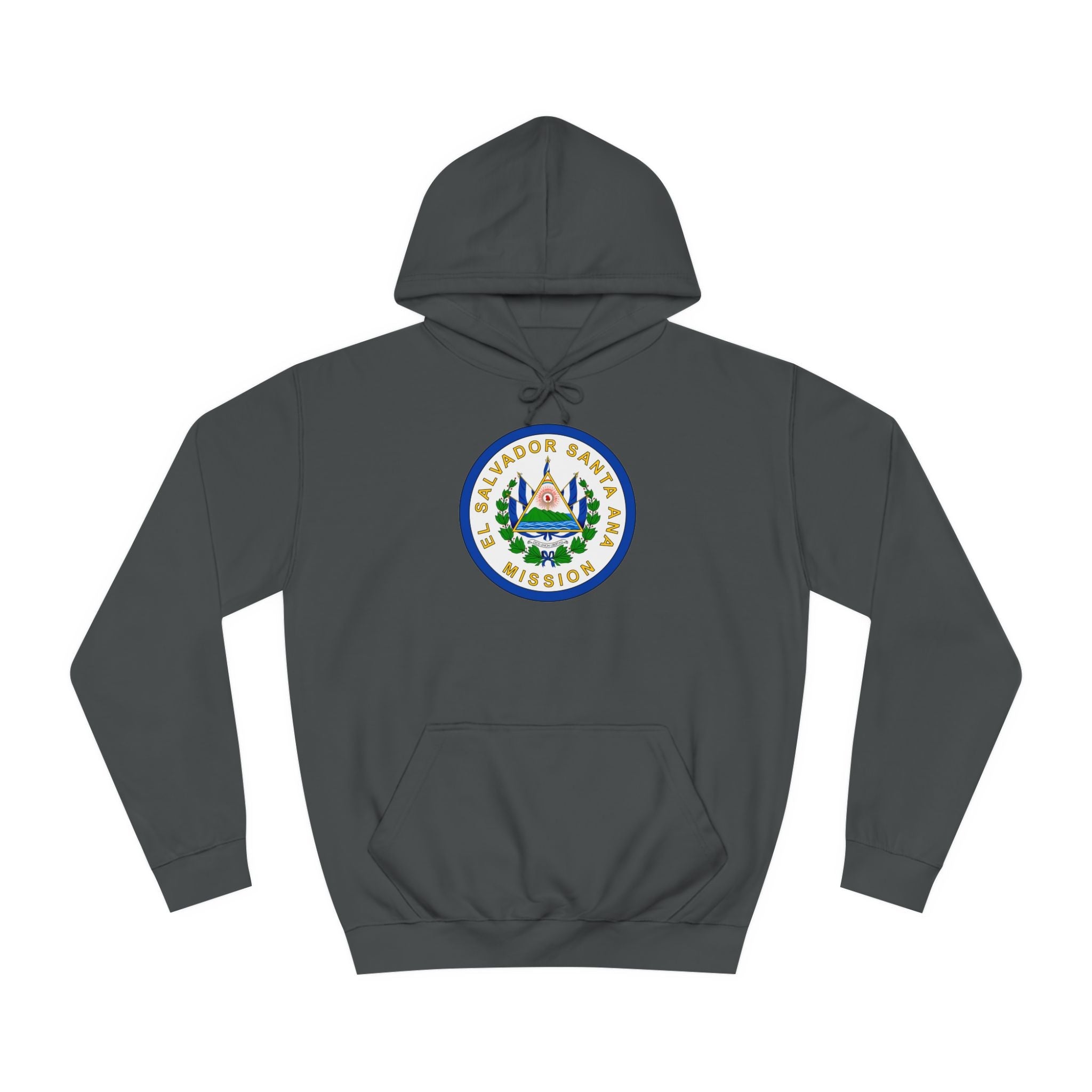 El Salvador Santa Ana Mission Flag Logo (White Border) College Hoodie