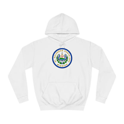 El Salvador Santa Ana Mission Flag Logo (White Border) College Hoodie