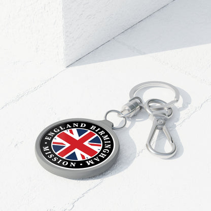 England Birmingham Mission Circle Flag Key Tag - Latter-Day Saint LDS Missionary Gift - Book of Mormon