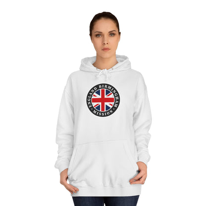 England Birmingham Mission Flag Logo (Black Border) College Hoodie - Latter-Day Saint LDS Missionary Gift - Book of Mormon