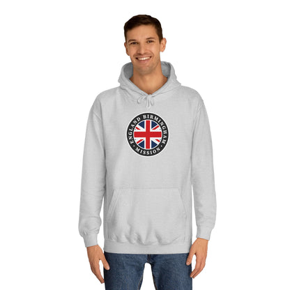 England Birmingham Mission Flag Logo (Black Border) College Hoodie - Latter-Day Saint LDS Missionary Gift - Book of Mormon