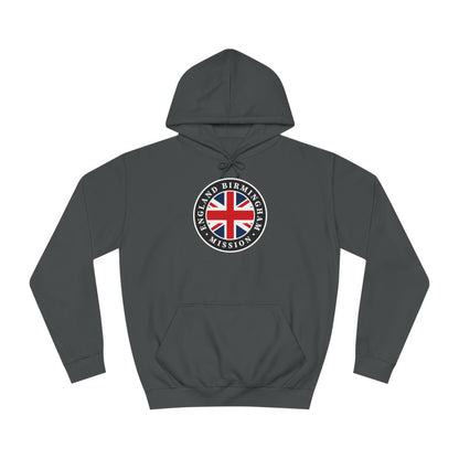 England Birmingham Mission Flag Logo (Black Border) College Hoodie - Latter-Day Saint LDS Missionary Gift - Book of Mormon